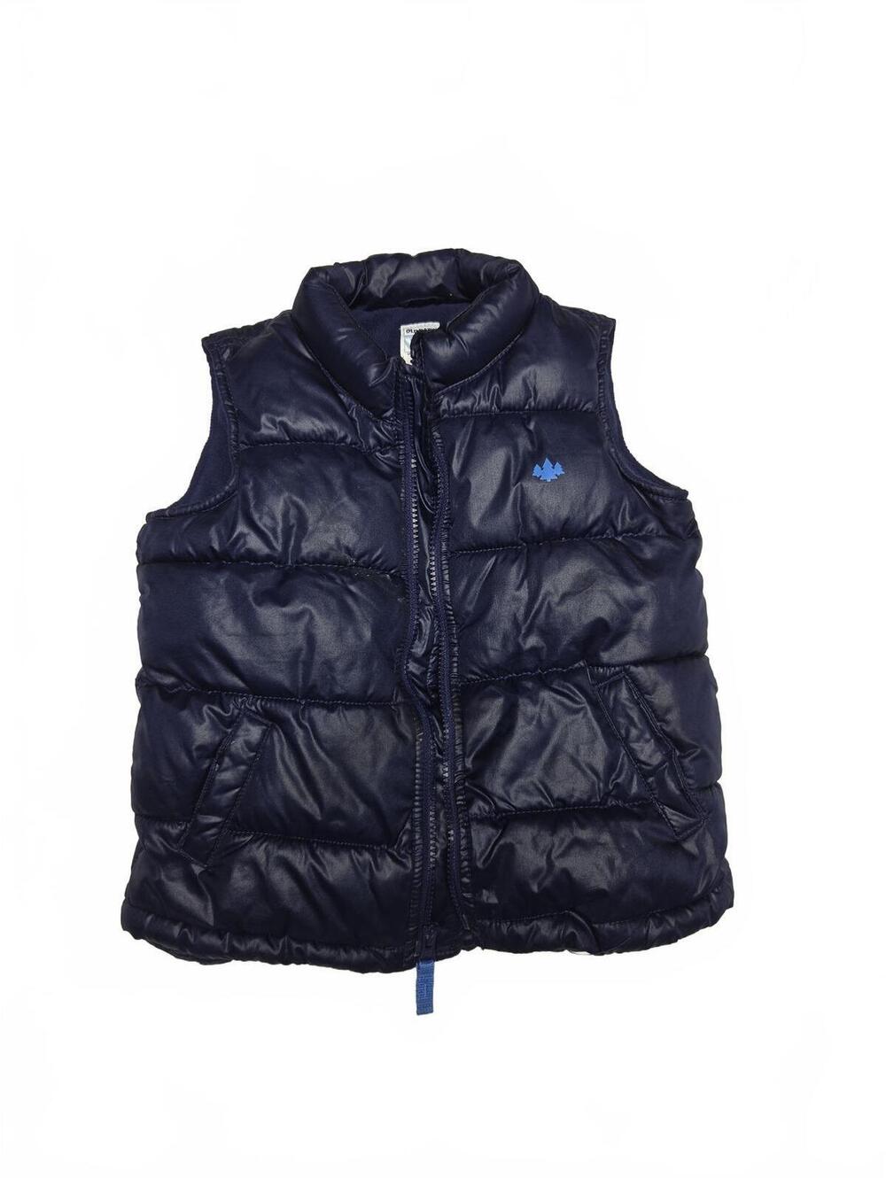 Old Navy Navy Blue Quilted Puffer Vest Fleece Lined Kids Size 5T